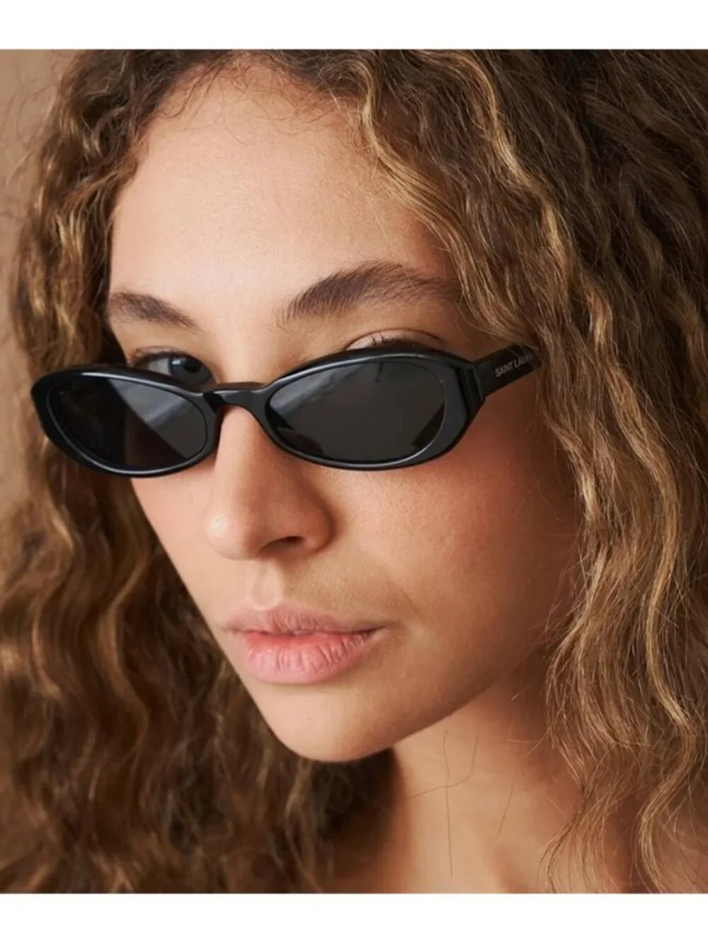 Saint Laurent SL871 SUE 004 Sunglasses Havana Rectangle Frame, Grey Lenses